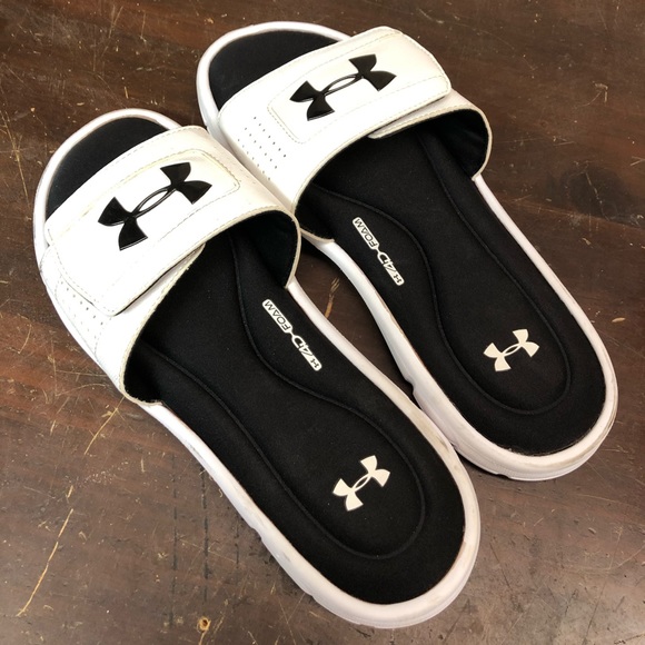 Under Armour Shoes | Under Armour Ua White Cushion Slides Mens Size | Poshmark